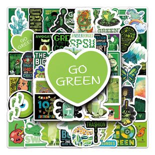 67 green small fresh graffiti cross-border creative luggage waterproof PVC sticker cartoon bicycle stickers