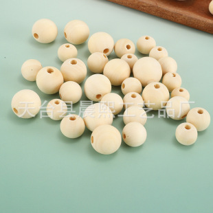 Hemu Round Wood Beads 8-50mm Natural Log Natural Color Round Wood Beads Scattered Beads Bracelet DIY Jewelry Accessories Wooden Beads