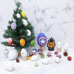 Christmas Easter DIY hand-painted white embryo egg simulation egg kindergarten children's color painting graffiti wholesale