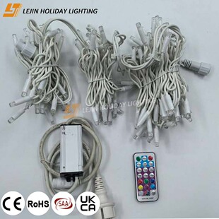 Professional Customized White Rubber Wire Rgb Light String Festival Outdoor Lighting Project Lantern 220V Waterproof Ice Strip Light