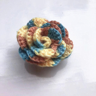 Big Rose Flower Wool Handmade Flower Knitted Material Jewelry Hair Accessories Clothing Bag Crochet Decoration Flower