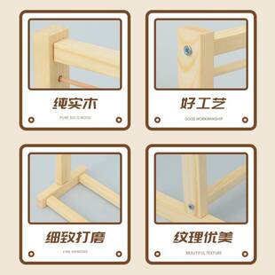 Bjd Doll Clothes Hanger Mini Wooden Floor-Standing Clothes Drying Rack Doll Clothes Hanger Doll House Clothing Wholesale