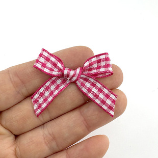 Source Factory 1cm Candy Color Plaid Bow Dress Gift Box Packaging Handbag Lollipop Decorative Accessories