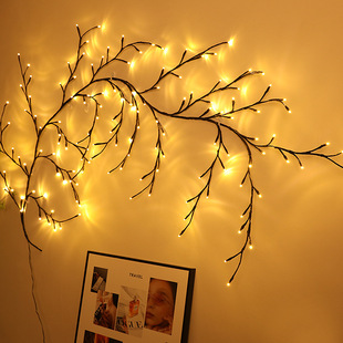 Rattan tree branch light color light flashing light string light starry sky room bedroom creative decoration led net red light personality Light