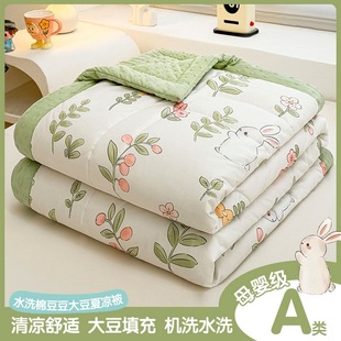 Class A small quilt summer thin summer cool quilt double layer yarn children's soybean air conditioning single-person machine washable wholesale quilt core
