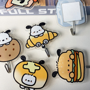Дверной крючок Sanrio Pacha Dog уродливая рыба крючок для ванной милый акриловый бесшовный крючок перфоратор-Бесплатный подарок
