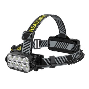 Cross-border new LED headlamp COB double-sided adjustment positive and negative TYPE-C rechargeable LCD electric display lighting flashlight