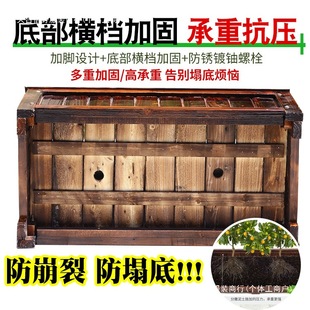 Outdoor Anticorrosive Wooden Flower Box Planting Box Courtyard Wooden Flower Pot Flower Bed Balcony Vegetable Flower Cultivation Large Size Fence Long Wholesale