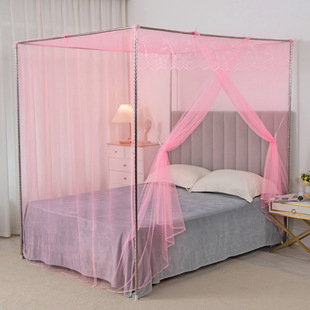 Household mosquito net 1 meter 5 bed double 1.8 meter single door bold bracket encryption thick net yarn students 1 meter old-fashioned