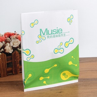Spot chicken legs chicken wings hand-held cake bag disposable oil-proof paper bag smiley face snacks take-out bag wholesale