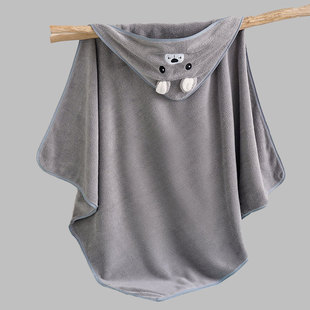 Children's Coral Fleece Cloak Wrapping Towel Wearing Hat Blanket Multi-functional Baby Blanket Newborn Hooded Bath Towel