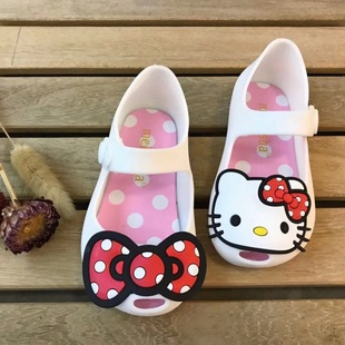 Cat Baby Children's Sandals Girls Minnie Princess Shoes Cartoon Four Seasons Shoes 1-6 Years Old Waterproof Jelly Gel Shoes