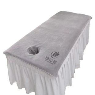 Cross-border beauty salon special bed turban with hole prone towel absorbent large towel massage massage bed towel printed logo thick