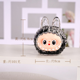 New luminous oil quicksand cloth rabbit head tide play pair blind box creative desktop ornaments exquisite gift