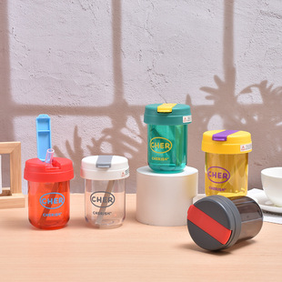 Mini Ton Ton Cup Children Student Stupid Cup Single Layer Plastic Cup Portable Internet Popular Handicap Cup High Color Value Big Belly Cup