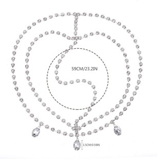 Amazon's Best-selling Full Diamond Forehead Chain, Versatile Elegant Headband, Elegant and Personalized Water Drop Rhinestone Hair Chain