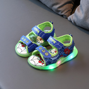 2021 new children's sandals boys bright light luminous shoes small and medium girls with lights beach shoes baby girls toddler shoes