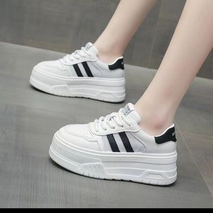 Small White Shoes Women's Shoes All-match Thick Sole 2025 Spring and Summer New Height Increasing Small Height Sports Casual Sneakers for Women