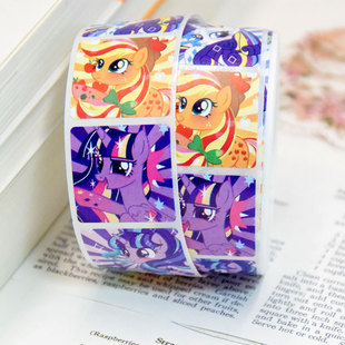 High Yan Value Ins Pony Polly Roll Sticker Decorative Hand Account Sticker Sealing Sticker Adhesive Tape Sticker Student Girl Sticker