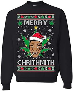 Merry Chrithmith Mike Tyson Christmas Sweatshirt Crewneck Long Sleeve Foreign Trade Sweatshirt