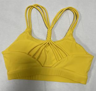 Cycling Fitness Running Shockproof High Strength Support Handmade Rope Back Removable Chest Pad Sports Yoga Bra