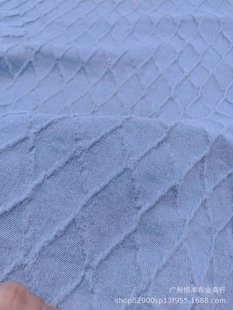 Rhomboid concave-convex style wash water powder Denim fabric pants skirt coat suit clothing luggage fabric wholesale