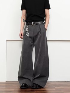 Advanced Design Sense Machete Casual All-match Western Pants Men's Draps Shape Vintage Kendo Pants Loose Wide-leg Pants