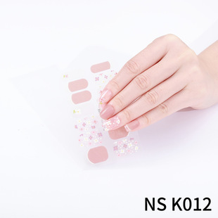 CS Waterproof Baking-Free Gel Nail Polish Film Full Sticker Sticker Colored Spring and Summer Nail Sticker Film Paper Nail Sticker