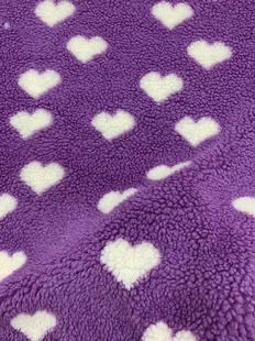 Lamb Wool Jacquard 500g Small Heart Particle Print Kidsren's Clothing Shoe Material Home Textile Fashion Plush Fabric