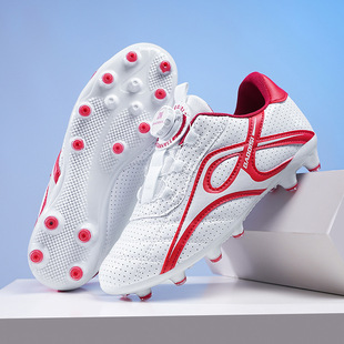2024 Cross-border New Low-top Children's Rotating Buckle Football Shoes Student Long Nail Broken Nail Grass Competition Training Sneakers