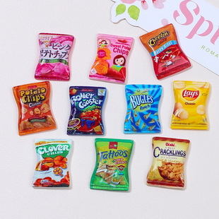 onion potato chips snack bag food play cream glue diy handmade hairpin jewelry refrigerator sticker material resin accessories