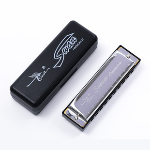 Swan 10-луночный Harmonica Blues 10-луночный C-Tone Blues Студент Ребенок Взрослый Профессиональный Новичок 24-луночный Музыкальный инструмент