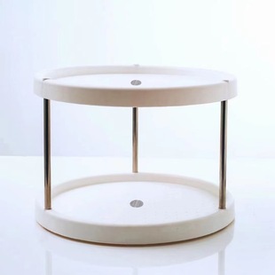 Countertop kitchen double-layer rotating seasoning storage rack artifact seasoning multi-layer salt seasoning jar storage box rack