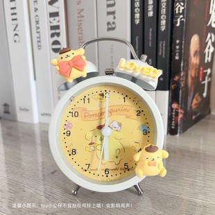 Трансграничные взрывы Новый DIY мультфильм Sanrio 3-дюймовый звонок-будильник ультра-тихий студенческий прикроватный будильник