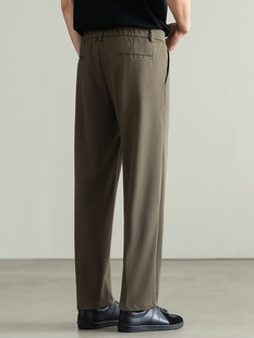 Light Business Twill Texture Sense Straight Pants Men's 2025 Spring Casual Tapered Single Pleated Pants Men's