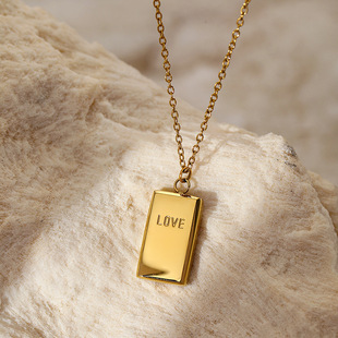 Cross-border new LOVE BRICS rich real gold necklace ins net red clavicle chain necklace wholesale