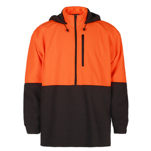 Cross-Border Export Spot Men's High-Gloss Yellow Work Clothes, Labor Protection Clothes, Hoodies, Knitwears, Outdoor Work Clothes, Zippers