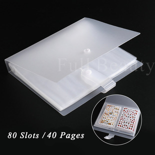 nail Art New Internet Celebrity Little Red Book Sticker Storage Book Minimal Style Album nail Decal Storage Tool nail