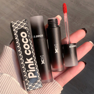 Pinkcoco Сумеречный молочный туман для губ Глазурь Реверсивный макарун Бархатный туман для губ Грязь антипригарная чашка Легко окрашивается в белый