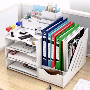 Desktop Bookshelf Office Desk File Rack Student Desk Filing Rack Storage Box Storage Rack Multi-function Data Rack
