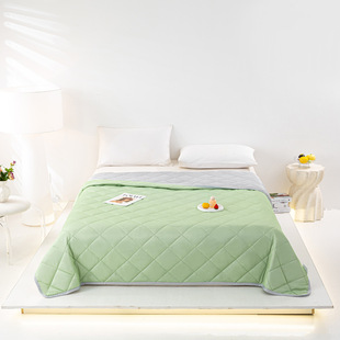 New Cross-border Cool Quilt Solid Color Air-conditioning Quilt Ice Silk Summer Cool Quilt Machine Washable Quilt Core Summer Gift Thin Quilt