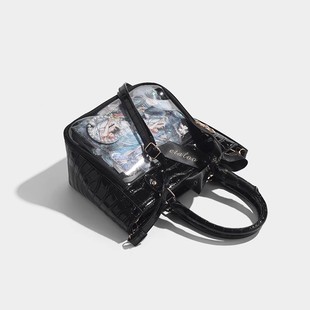 Daily Commute Crossbody Shoulder Handheld Tote Bag for Women with Ribbon, Small Capacity, Elegant and Exquisite Pain Bag