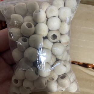 DIY Beads with Large Aperture Beads 10mm Separated Beads Peach Wood Beads Round Beads Flower Stem Set Beads for Chinese Knot Thick Thread