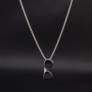 Sun Sunglasses Necklace Men's and Women's Personalized Decorative Hip-Hop Style Cool Diomean Pendant Simple Student Fashion Jewelry