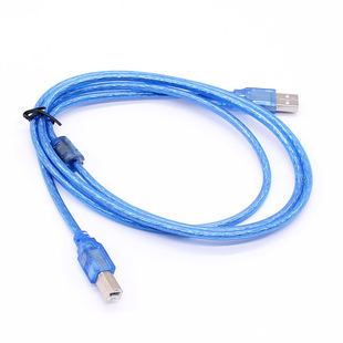 1.5 m transparent blue USB High-speed 2.0 male-to-female extension cord all copper braided mesh shielding with magnetic ring data line