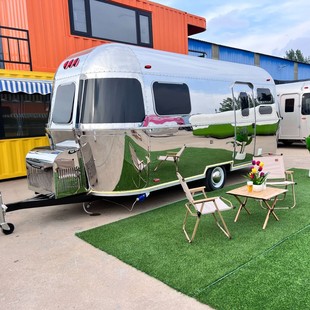 Factory Direct Sale Camp Breeze Trailer Outdoor Scenic Camping Small RV Retro Travel Artistic RV