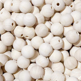 Factory wholesale Lotus wood beads 18MM Hemu half hole ball 20MM non-hole wooden beads DIY jewelry accessories