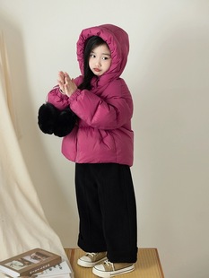 Girls winter cotton-padded jacket 2024 new western style children winter thickened cotton-padded coat girls coat cotton-padded jacket