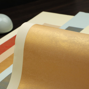 Four-foot four-open wax-dyed gilded writing brush calligraphy semi-mature ten-year Red gilded regular script creation work paper