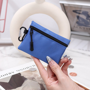 [Printable LOGO] Macaron Color Men and Women Can Hang Coin Purse Card Bag Mini Coin Headset Key Bag